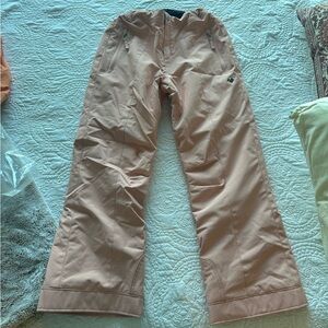 Pink Obermeyer girls ski or snow pants.